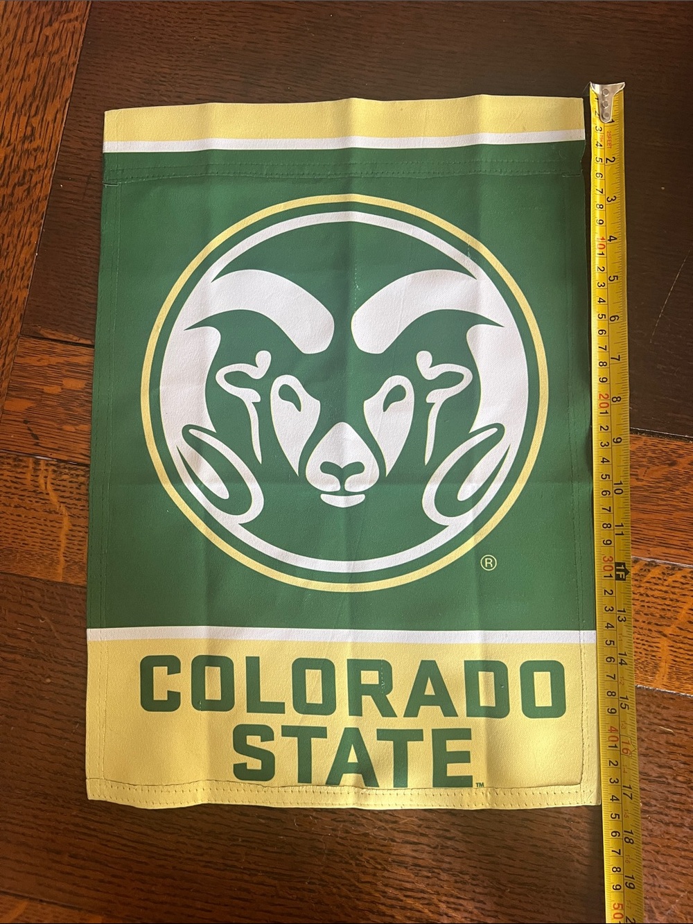 Colorado State Rams Garden Flag - Green and Yellow